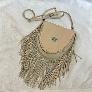 Leather cowhide crossbody purse